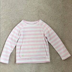 Dudley Stephens Pink & White Striped Fleece Top, 5T